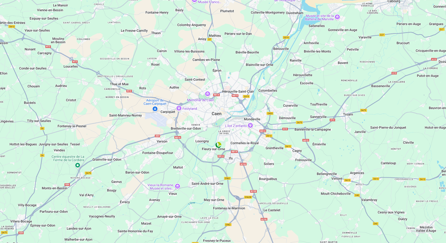 Carte de Caen la Mer